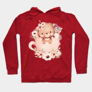 Cute Panda Bear Full Flower - Adorable Panda - Kawaii Panda Hoodie